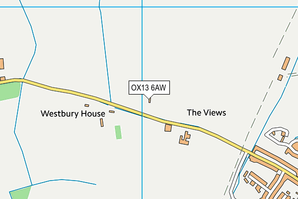 OX13 6AW map - OS VectorMap District (Ordnance Survey)