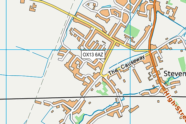 OX13 6AZ map - OS VectorMap District (Ordnance Survey) OX13 6AZ map - OS VectorMap District (Ordnance Survey)