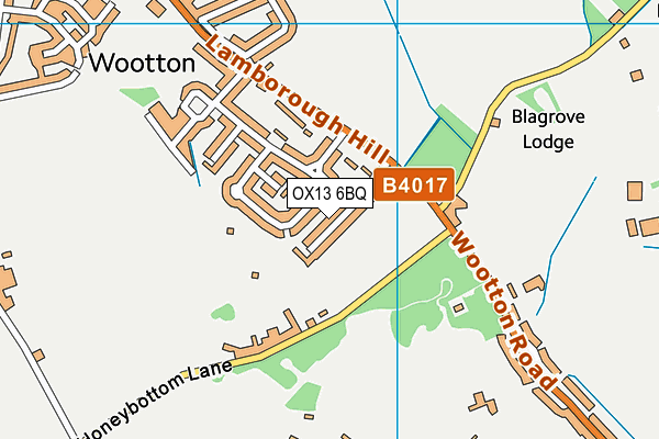 OX13 6BQ map - OS VectorMap District (Ordnance Survey) OX13 6BQ map - OS VectorMap District (Ordnance Survey)