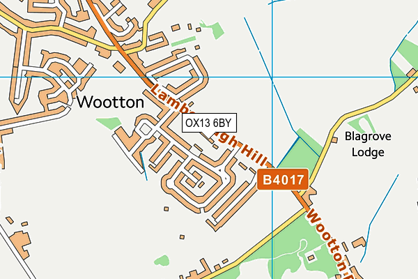 OX13 6BY map - OS VectorMap District (Ordnance Survey) OX13 6BY map - OS VectorMap District (Ordnance Survey)