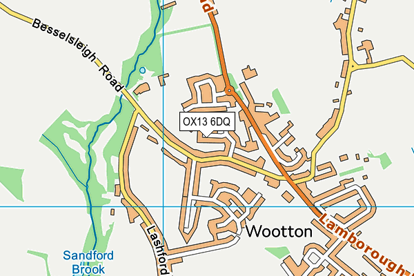 OX13 6DQ map - OS VectorMap District (Ordnance Survey) OX13 6DQ map - OS VectorMap District (Ordnance Survey)