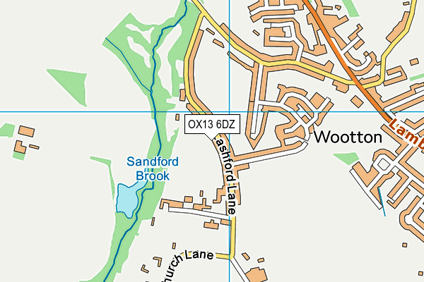 OX13 6DZ map - OS VectorMap District (Ordnance Survey)