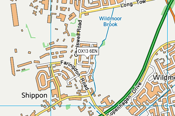 OX13 6EN map - OS VectorMap District (Ordnance Survey) OX13 6EN map - OS VectorMap District (Ordnance Survey)