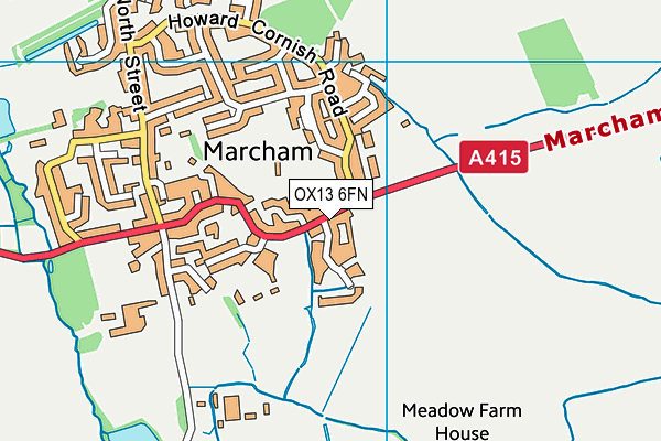 OX13 6FN map - OS VectorMap District (Ordnance Survey) OX13 6FN map - OS VectorMap District (Ordnance Survey)