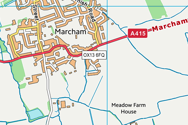 OX13 6FQ map - OS VectorMap District (Ordnance Survey) OX13 6FQ map - OS VectorMap District (Ordnance Survey)