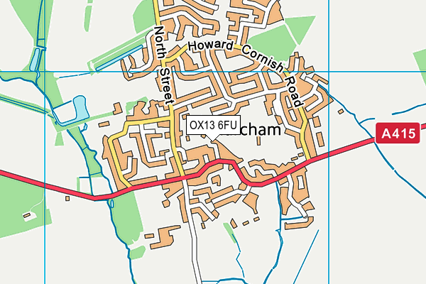 OX13 6FU map - OS VectorMap District (Ordnance Survey) OX13 6FU map - OS VectorMap District (Ordnance Survey)