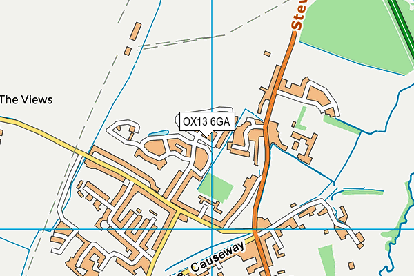 OX13 6GA map - OS VectorMap District (Ordnance Survey) OX13 6GA map - OS VectorMap District (Ordnance Survey)