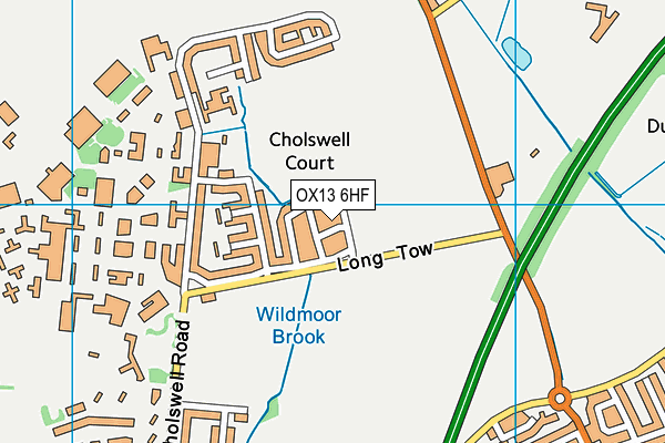 OX13 6HF map - OS VectorMap District (Ordnance Survey)