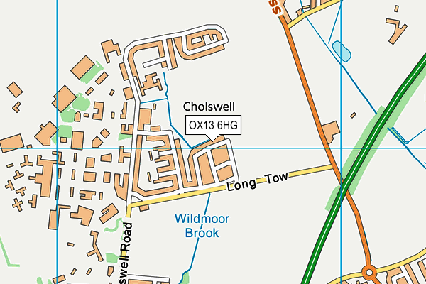 OX13 6HG map - OS VectorMap District (Ordnance Survey) OX13 6HG map - OS VectorMap District (Ordnance Survey)
