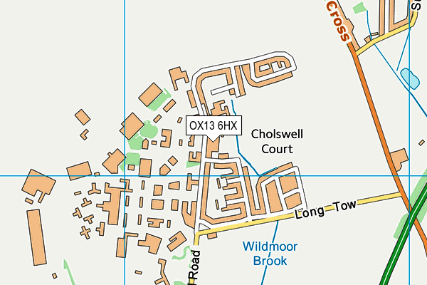 OX13 6HX map - OS VectorMap District (Ordnance Survey) OX13 6HX map - OS VectorMap District (Ordnance Survey)