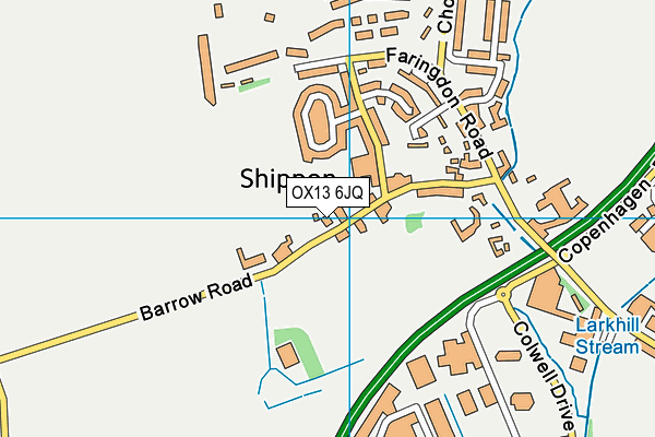 OX13 6JQ map - OS VectorMap District (Ordnance Survey) OX13 6JQ map - OS VectorMap District (Ordnance Survey)
