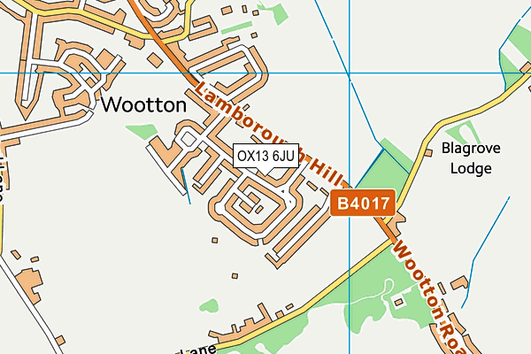 OX13 6JU map - OS VectorMap District (Ordnance Survey) OX13 6JU map - OS VectorMap District (Ordnance Survey)
