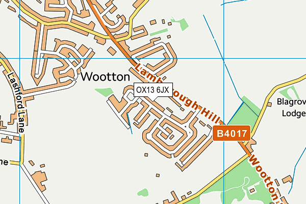 OX13 6JX map - OS VectorMap District (Ordnance Survey) OX13 6JX map - OS VectorMap District (Ordnance Survey)