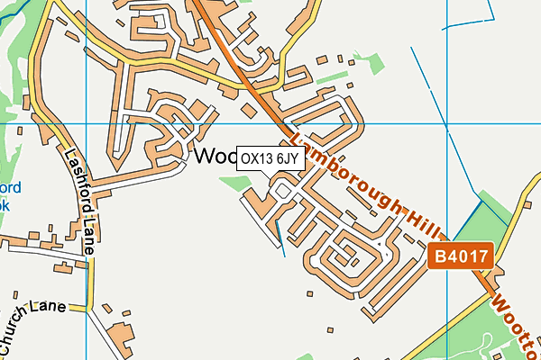 OX13 6JY map - OS VectorMap District (Ordnance Survey) OX13 6JY map - OS VectorMap District (Ordnance Survey)