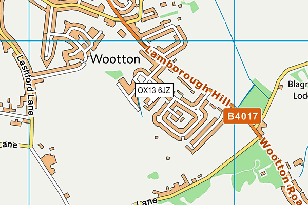 OX13 6JZ map - OS VectorMap District (Ordnance Survey) OX13 6JZ map - OS VectorMap District (Ordnance Survey)