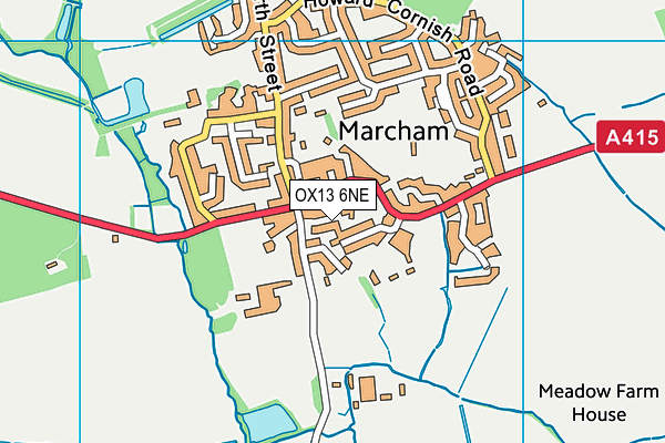 OX13 6NE map - OS VectorMap District (Ordnance Survey) OX13 6NE map - OS VectorMap District (Ordnance Survey)