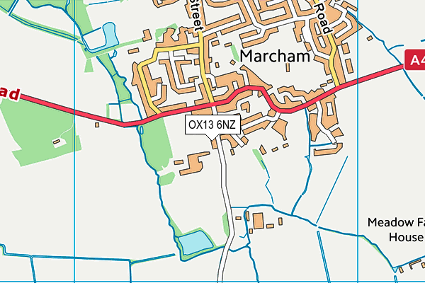 OX13 6NZ map - OS VectorMap District (Ordnance Survey) OX13 6NZ map - OS VectorMap District (Ordnance Survey)