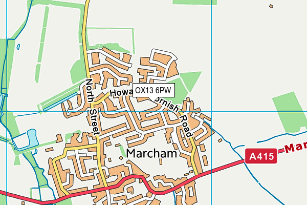 OX13 6PW map - OS VectorMap District (Ordnance Survey) OX13 6PW map - OS VectorMap District (Ordnance Survey)