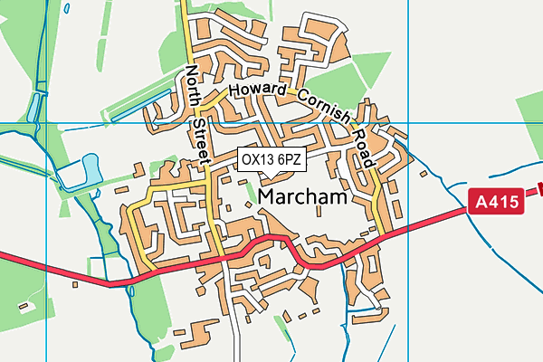 OX13 6PZ map - OS VectorMap District (Ordnance Survey) OX13 6PZ map - OS VectorMap District (Ordnance Survey)