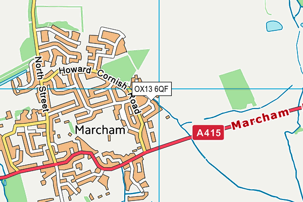 OX13 6QF map - OS VectorMap District (Ordnance Survey) OX13 6QF map - OS VectorMap District (Ordnance Survey)