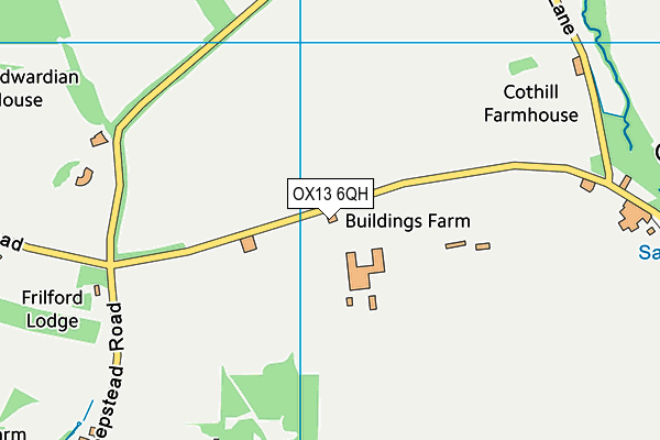 OX13 6QH map - OS VectorMap District (Ordnance Survey) OX13 6QH map - OS VectorMap District (Ordnance Survey)