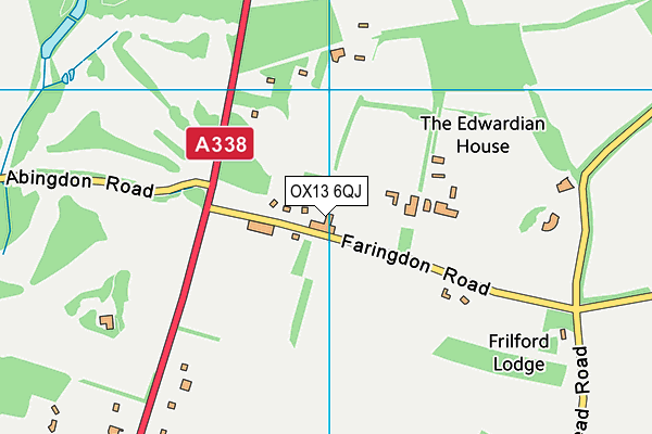 OX13 6QJ map - OS VectorMap District (Ordnance Survey) OX13 6QJ map - OS VectorMap District (Ordnance Survey)
