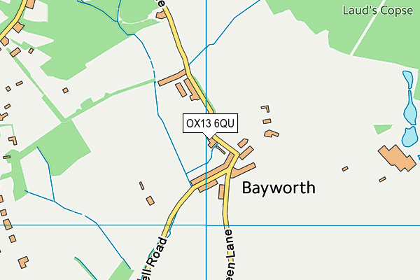 OX13 6QU map - OS VectorMap District (Ordnance Survey) OX13 6QU map - OS VectorMap District (Ordnance Survey)
