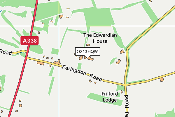 OX13 6QW map - OS VectorMap District (Ordnance Survey) OX13 6QW map - OS VectorMap District (Ordnance Survey)