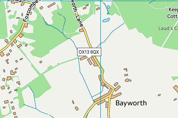 OX13 6QX map - OS VectorMap District (Ordnance Survey) OX13 6QX map - OS VectorMap District (Ordnance Survey)