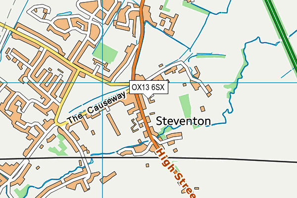 OX13 6SX map - OS VectorMap District (Ordnance Survey) OX13 6SX map - OS VectorMap District (Ordnance Survey)