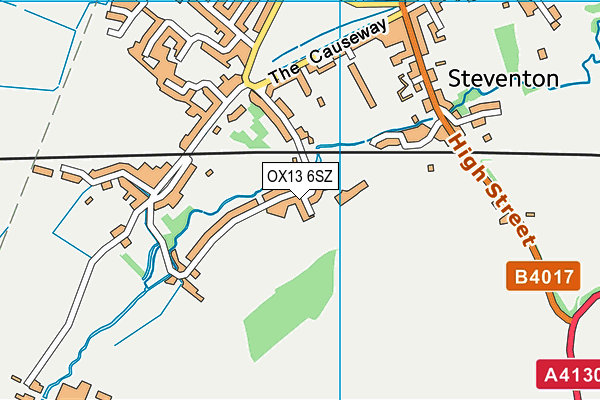 OX13 6SZ map - OS VectorMap District (Ordnance Survey)