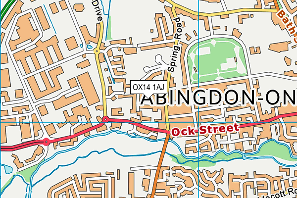 OX14 1AJ map - OS VectorMap District (Ordnance Survey) OX14 1AJ map - OS VectorMap District (Ordnance Survey)