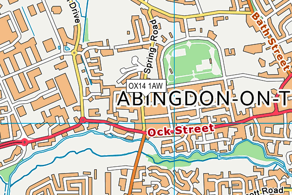 OX14 1AW map - OS VectorMap District (Ordnance Survey) OX14 1AW map - OS VectorMap District (Ordnance Survey)