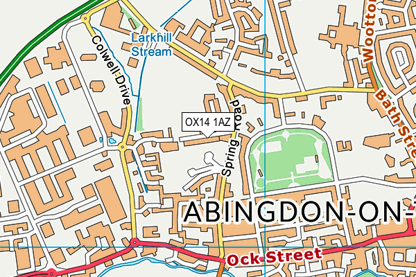 OX14 1AZ map - OS VectorMap District (Ordnance Survey)