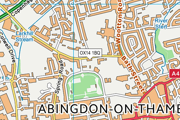 OX14 1BQ map - OS VectorMap District (Ordnance Survey)