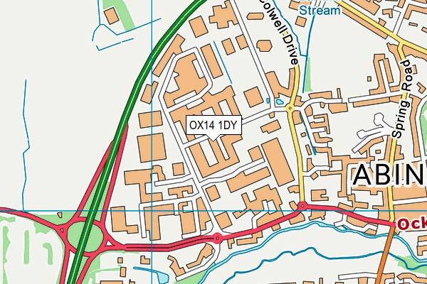 OX14 1DY map - OS VectorMap District (Ordnance Survey) OX14 1DY map - OS VectorMap District (Ordnance Survey)
