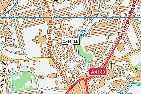 OX14 1EL map - OS VectorMap District (Ordnance Survey) OX14 1EL map - OS VectorMap District (Ordnance Survey)