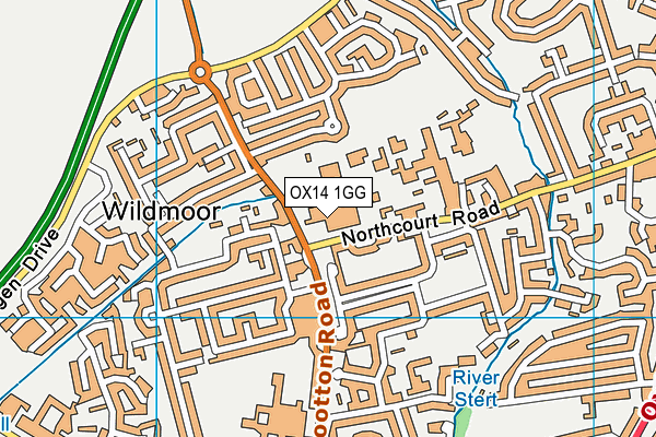 OX14 1GG map - OS VectorMap District (Ordnance Survey) OX14 1GG map - OS VectorMap District (Ordnance Survey)