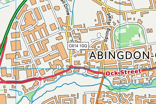 OX14 1GQ map - OS VectorMap District (Ordnance Survey) OX14 1GQ map - OS VectorMap District (Ordnance Survey)