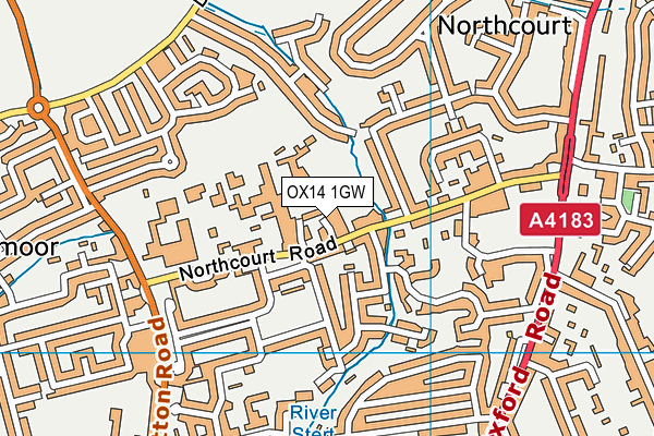 OX14 1GW map - OS VectorMap District (Ordnance Survey) OX14 1GW map - OS VectorMap District (Ordnance Survey)