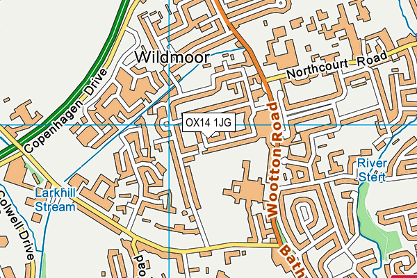 OX14 1JG map - OS VectorMap District (Ordnance Survey) OX14 1JG map - OS VectorMap District (Ordnance Survey)