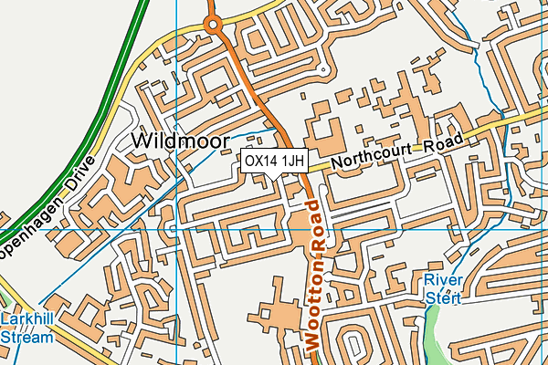 OX14 1JH map - OS VectorMap District (Ordnance Survey) OX14 1JH map - OS VectorMap District (Ordnance Survey)