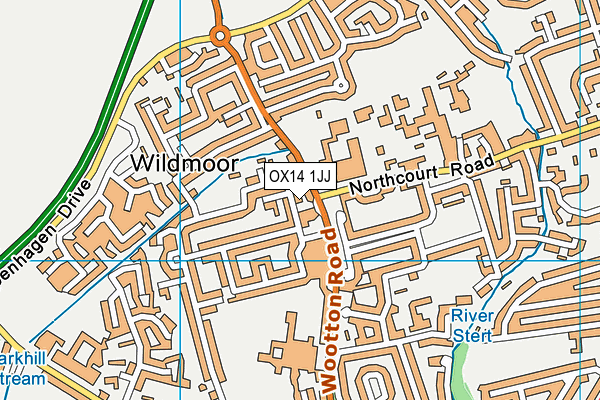 OX14 1JJ map - OS VectorMap District (Ordnance Survey) OX14 1JJ map - OS VectorMap District (Ordnance Survey)