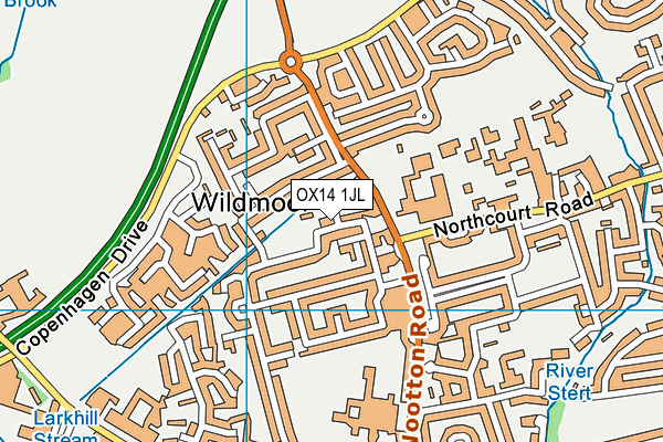 OX14 1JL map - OS VectorMap District (Ordnance Survey) OX14 1JL map - OS VectorMap District (Ordnance Survey)
