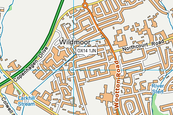 OX14 1JN map - OS VectorMap District (Ordnance Survey) OX14 1JN map - OS VectorMap District (Ordnance Survey)