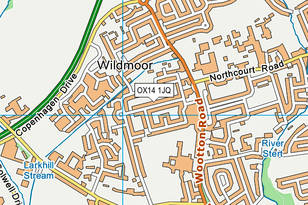 OX14 1JQ map - OS VectorMap District (Ordnance Survey) OX14 1JQ map - OS VectorMap District (Ordnance Survey)