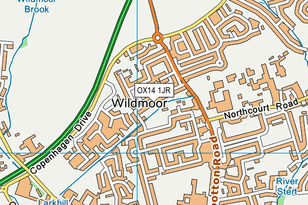 OX14 1JR map - OS VectorMap District (Ordnance Survey) OX14 1JR map - OS VectorMap District (Ordnance Survey)