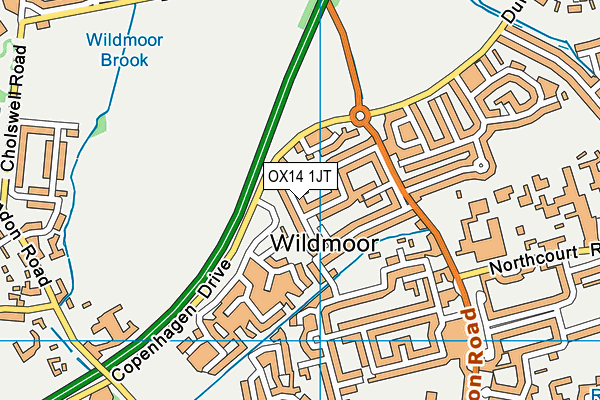 OX14 1JT map - OS VectorMap District (Ordnance Survey) OX14 1JT map - OS VectorMap District (Ordnance Survey)