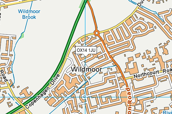 OX14 1JU map - OS VectorMap District (Ordnance Survey) OX14 1JU map - OS VectorMap District (Ordnance Survey)
