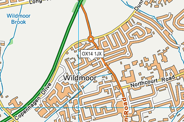 OX14 1JX map - OS VectorMap District (Ordnance Survey) OX14 1JX map - OS VectorMap District (Ordnance Survey)